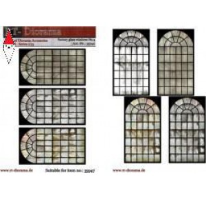 , , , RT-DIORAMA 1/35 PRINTED ACCESORIES: FACTORY GLASS WINDOWS NR.4