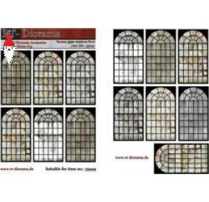 , , , RT-DIORAMA 1/35 PRINTED ACCESORIES: FACTORY GLASS WINDOWS NR.6