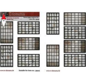 , , , RT-DIORAMA 1/35 PRINTED ACCESORIES: FACTORY GLASS WINDOWS NR.1
