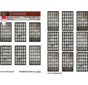 , , , RT-DIORAMA 1/35 PRINTED ACCESORIES: FACTORY GLASS WINDOWS NR.2
