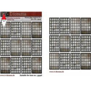 , , , RT-DIORAMA 1/35 PRINTED ACCESORIES: FACTORY GLASS WINDOWS NR.3