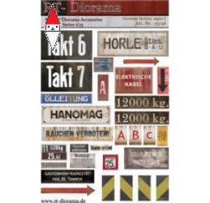 , , , RT-DIORAMA 1/35 PRINTED ACCESORIES: GERMAN FACTORY SIGNS NO.1