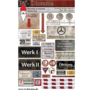 , , , RT-DIORAMA 1/35 PRINTED ACCESORIES: GERMAN FACTORY SIGNS NO.2