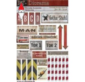 , , , RT-DIORAMA 1/35 PRINTED ACCESORIES: GERMAN FACTORY SIGNS NO.3