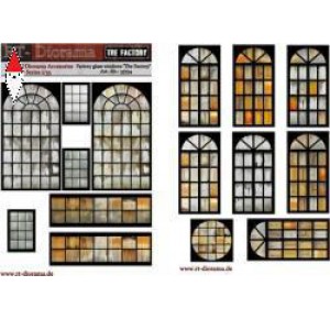 , , , RT-DIORAMA 1/35 PRINTED ACCESORIES: FACTORY GLASS WINDOWS  THE FACTORY