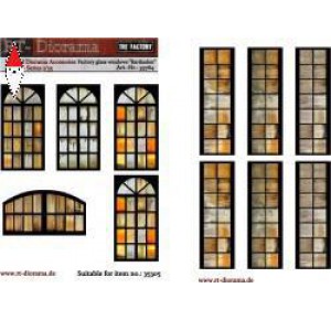 , , , RT-DIORAMA 1/35 PRINTED ACCESORIES: FACTORY GLASS WINDOWS  BARIKADEN