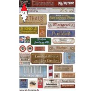 , , , RT-DIORAMA 1/35 PRINTED ACCESORIES: BUSINESS-SIGNS GERMANY