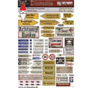 , , , RT-DIORAMA 1/35 PRINTED ACCESORIES: SIGNS GERMANY