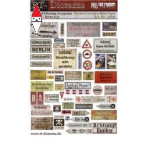 , , , RT-DIORAMA 1/35 PRINTED ACCESORIES: ROAD SIGN WESTERN GERMANY