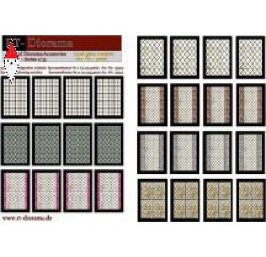 , , , RT-DIORAMA 1/35 PRINTED ACCESORIES: LEAD-GLASS WINDOWS (COLLERED)