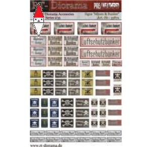 , , , RT-DIORAMA 1/35 PRINTED ACCESORIES:  ACHTUNG MINEN