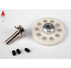 , , , SCALEAUTO NYLON CROWN GEAR 38TH. M50 WITH 2XM2 SCREWS FOR 3MM. AXLE -WHITE-