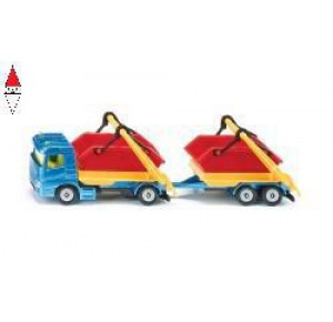 , , , SIKU TRUCK WITH SKIP AND TRAILER