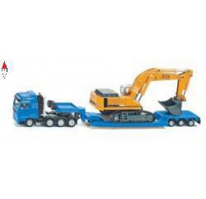 , , , SIKU 1/87 HEAVY HAULAGE TRANSPORTER WITH FLAT-BED TRAILER