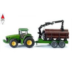 , , , SIKU 1/50 TRACTOR WITH FORESTRY TRAILER