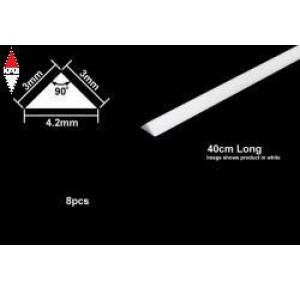 , , , TAMIYA PROFILI TRIANGOLARI BIANCHI 3X3X4.2 MM (LUNGHEZZA 40 CM) 8 PZ