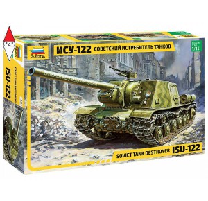 , , , ZVEZDA 1/35 ISU-122 SOVIET TANK DESTROYER