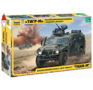, , , ZVEZDA 1/35 RUSSIAN ARMORED VEHICLE WITH ARBALET TIGER-M