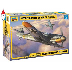 , , , ZVEZDA 1/48 GERMAN FIGHTER AIRCRAFT MESSERSCHMITT BF-109 G6