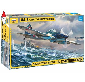 , , , ZVEZDA 1/48 SOVIET ATTACK AIRCRAFT IL-2 SHTURMOVIK