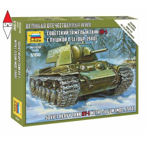 , , , ZVEZDA 1/100 SOVIET HEAVY TANK KV-1 WITH L-11 GUN (MOD. 1940)