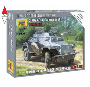 , , , ZVEZDA 1/100 GERMAN LIGHT ARMORED CAR SD.KFZ.222