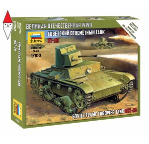 , , , ZVEZDA 1/100 SOVIET FLAME THROWER TANK KHT-26