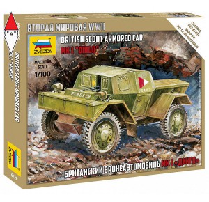 , , , ZVEZDA 1/100 BRITISH SCOUT ARMORED CAR MK1 DINGO