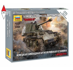 , , , ZVEZDA 1/100 GERMAN SELF-PROPELLED ANTI-TANK-GUN MARDER III