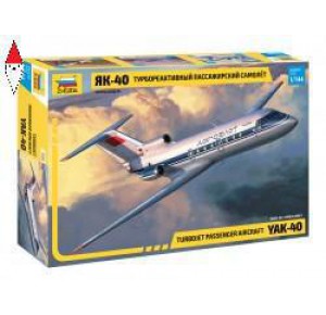 , , , ZVEZDA 1/144 YAK-40 TURBOJET PASSENGER AIRCRAFT