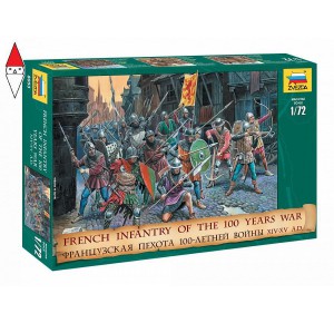 , , , ZVEZDA 1/72 FRENCH INFANTRY OF THE 100 YEARS WAR XIV-XV A.D.