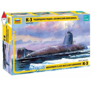 , , , ZVEZDA 1/350 NOVEMBER CLASS NUCLEAR SUBMARINE K-3